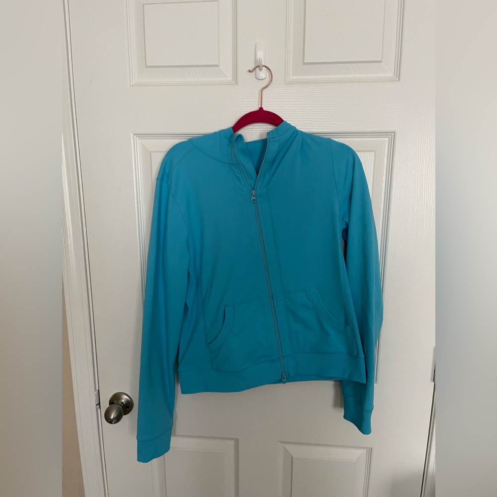 Zella blue zip up hoodie
